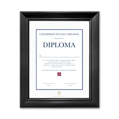 Diploma oficial UAQ Marco color negro
