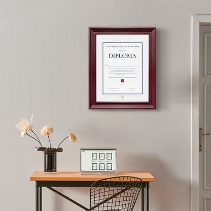 Diploma oficial UAQ Marco negro