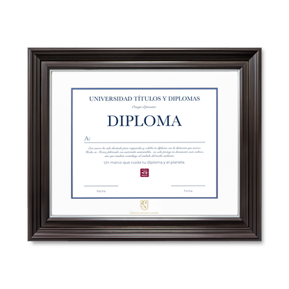 Diploma oficial UAQ marco color negro