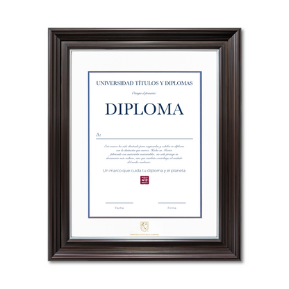 Diploma oficial UAQ marco color negro