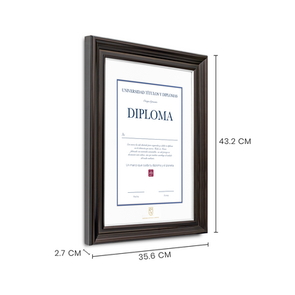 Diploma oficial UAQ marco color negro