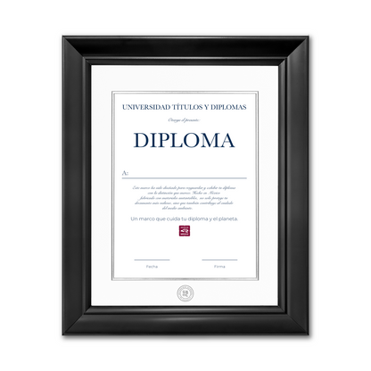 Diploma oficial UAdeC Marco color negro