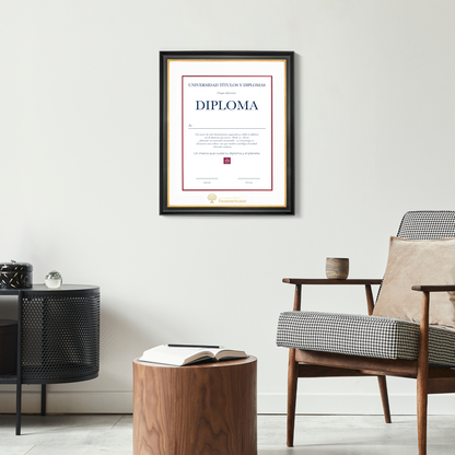 Diploma oficial UP Marco negro