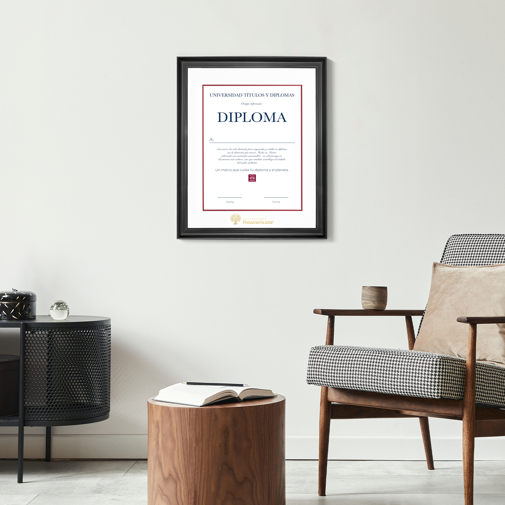 Diploma oficial UP Marco negro