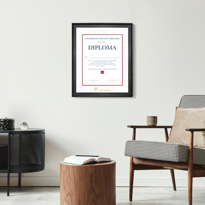Diploma oficial UP Marco negro