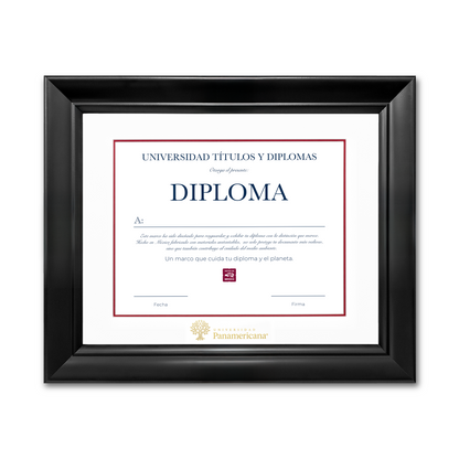 Diploma oficial UP Marco color negro