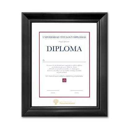 Diploma oficial UP Marco color negro
