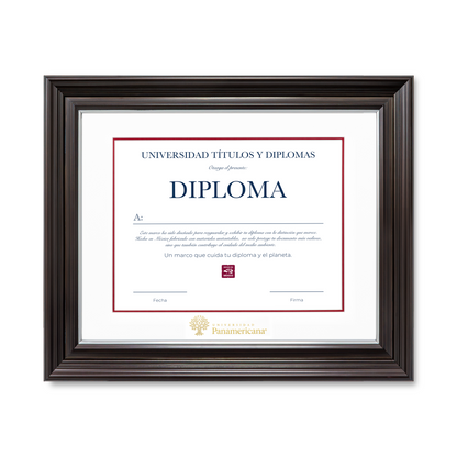 Diploma oficial UP marco color negro