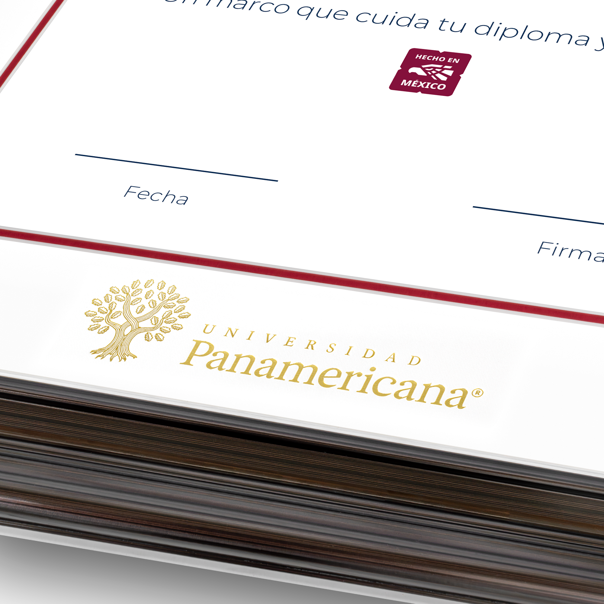 Diploma oficial UP marco color negro