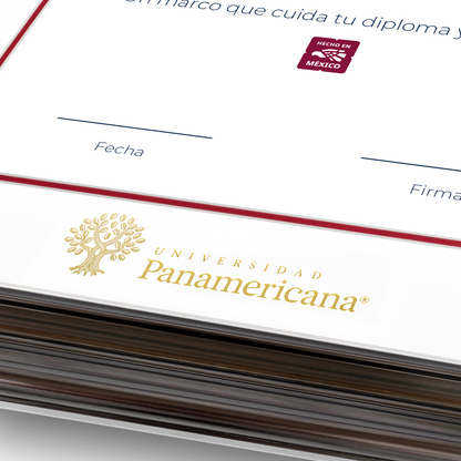 Diploma oficial UP marco color negro