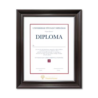 Diploma oficial UP marco color negro