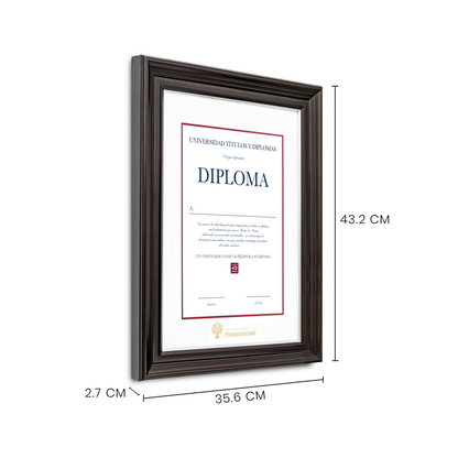 Diploma oficial UP marco color negro