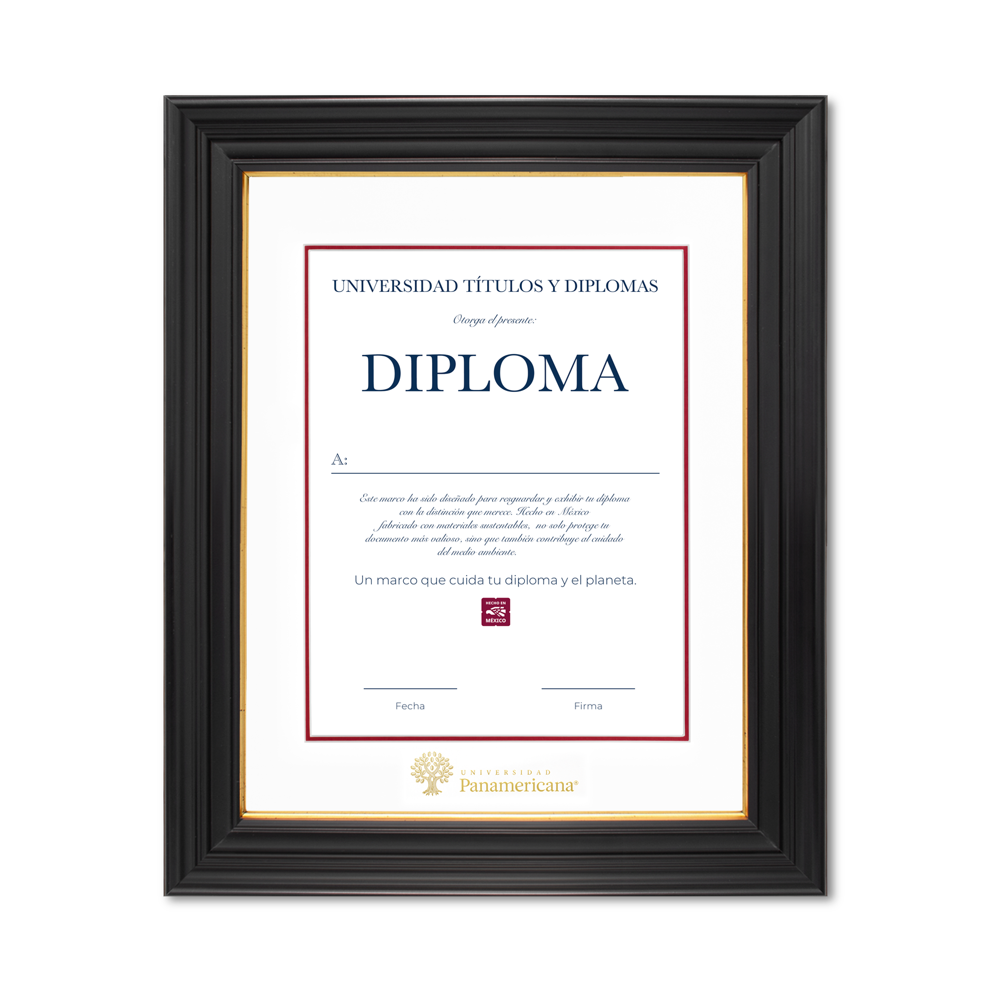 Diploma oficial UP Marco negro