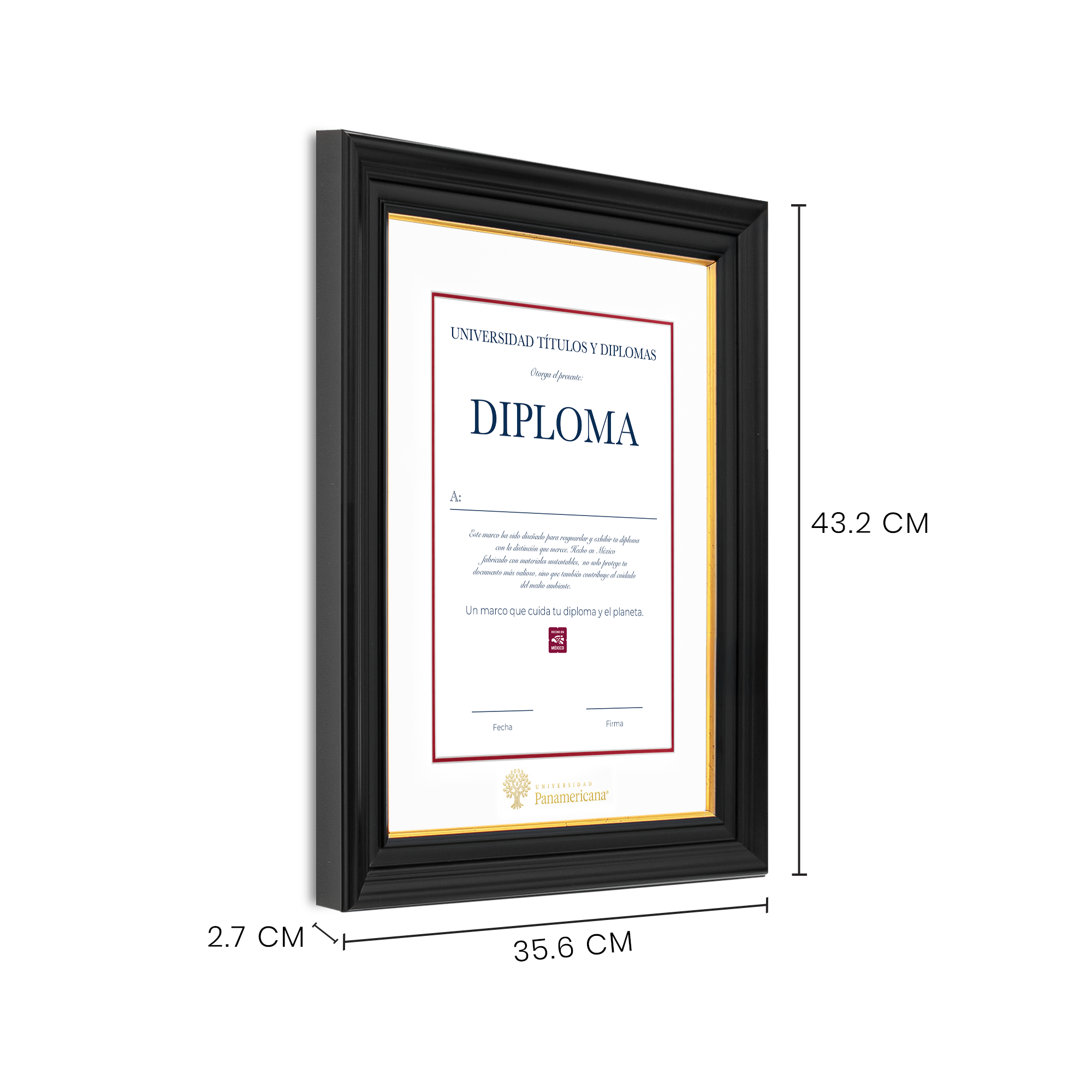 Diploma oficial UP Marco negro