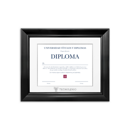 Diploma oficial Tecmilenio Marco color negro
