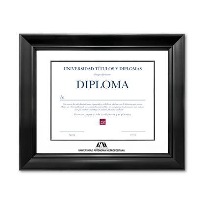 Diploma oficial UAM Marco color negro
