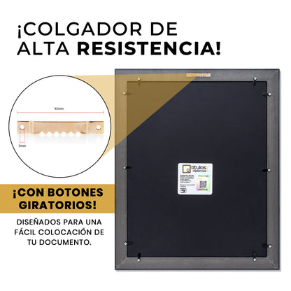 Marco para Título Profesional Madera