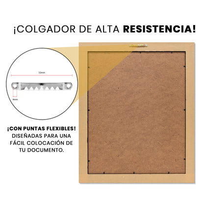 Marco Oficial UAM® en Color Caoba con Filo Plata, Para Título Universitario
