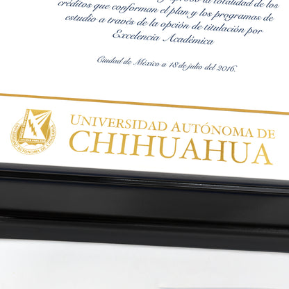 Marco Oficial en Color Negro para Universidad UACH