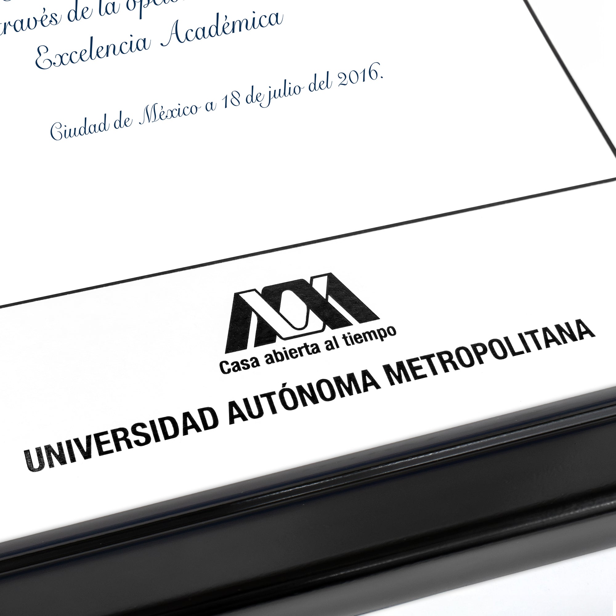 Marco Oficial UAM® en color Negro, Para Título Universitario